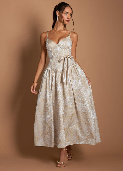 Tommi Vintage Champagne Maxi Dress