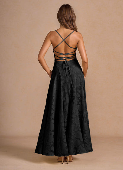 Irelia Black Maxi Dress