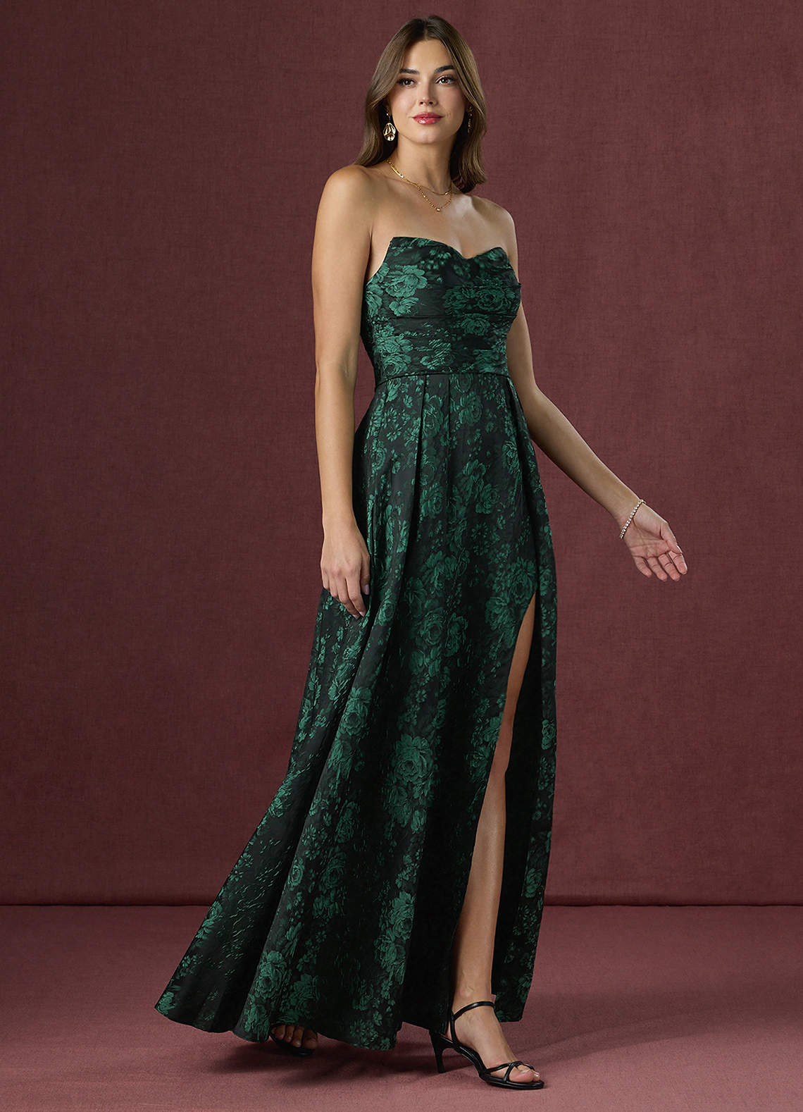 Ophelia Black Emerald Gown  Dress