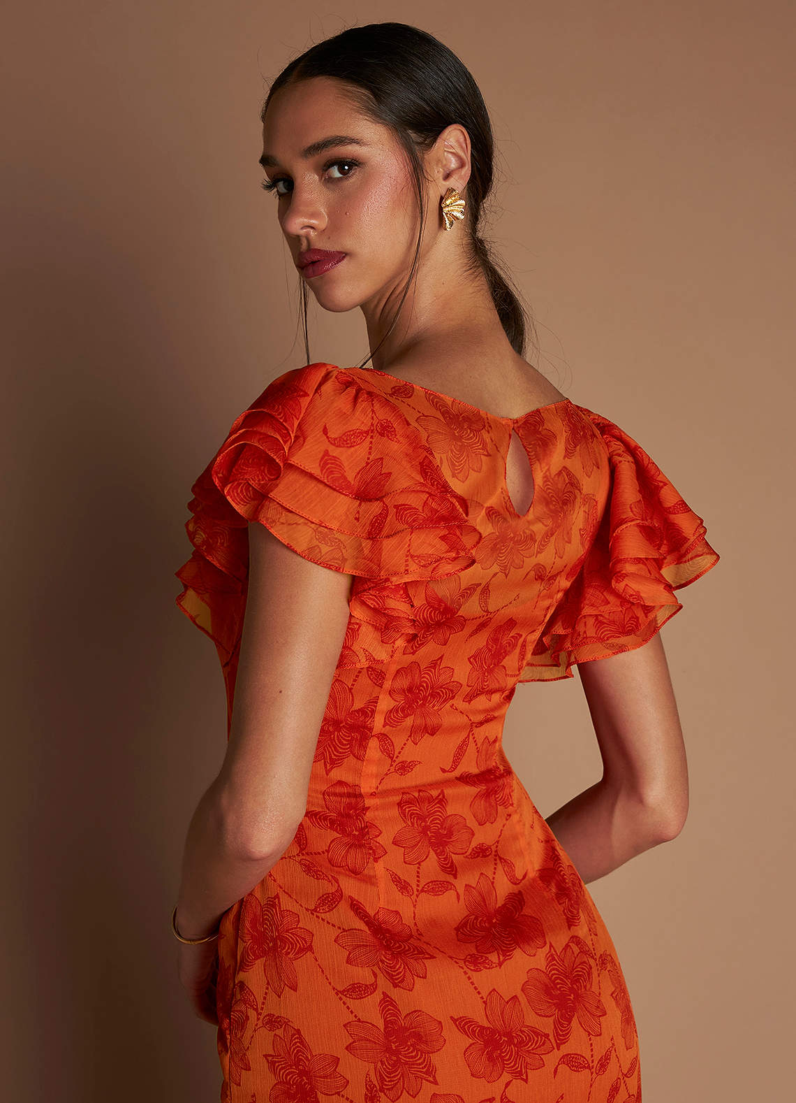 Amaria Tangerine Maxi Dress  Dress