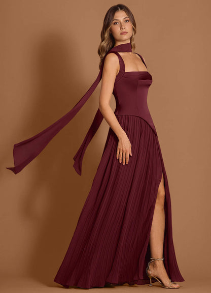 Stephanie Wine Maxi Dress  Dress
