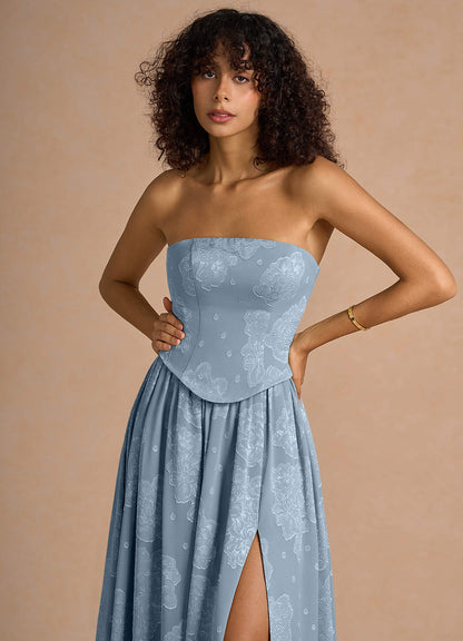 Isaura Powder Blue Maxi Dress  Dress
