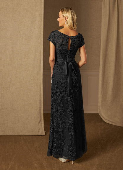 Black Sheath Scoop Lace Dress