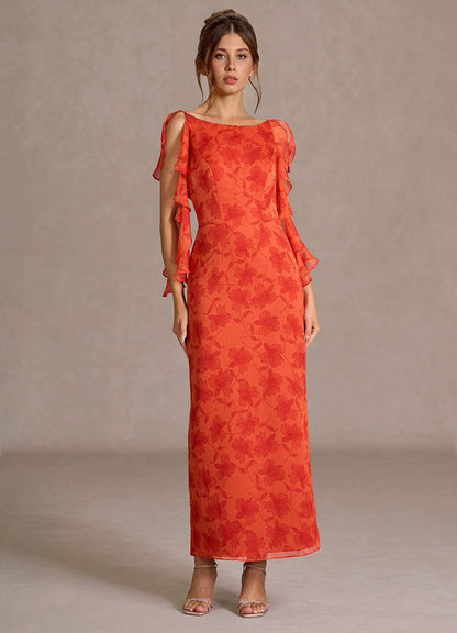 Evinah Tangerine Maxi Dress  Dress