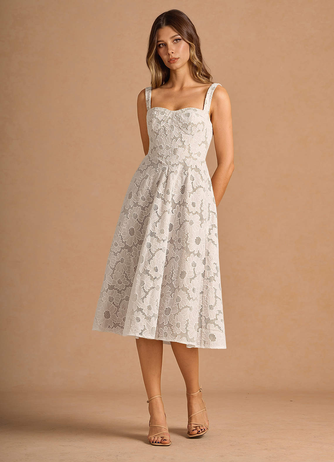 Liz White Midi Dress  Dress