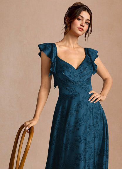 Leilani Navy Black Midi Dress