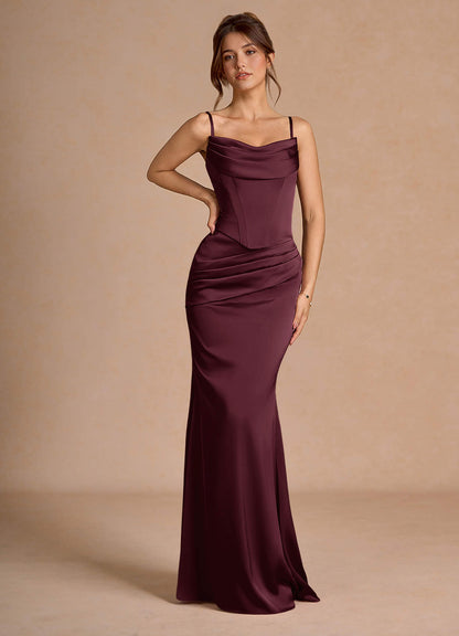 Sorrel Wine Corset Two-Piece Sets  Dress
