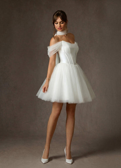 Diamond White A-Line Tulle Dress
