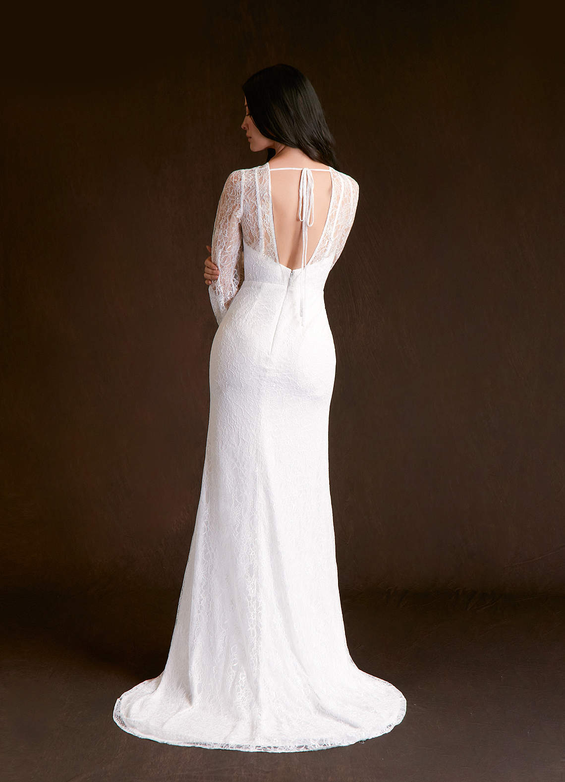 Diamond White Mermaid Lace Dress