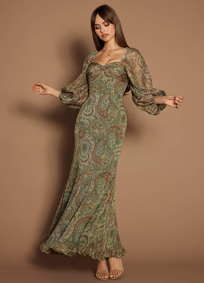 Rina Sage Paisley Maxi Dress  Dress