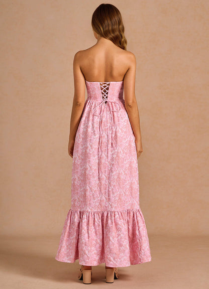 Soline Pink Multi Maxi Dress