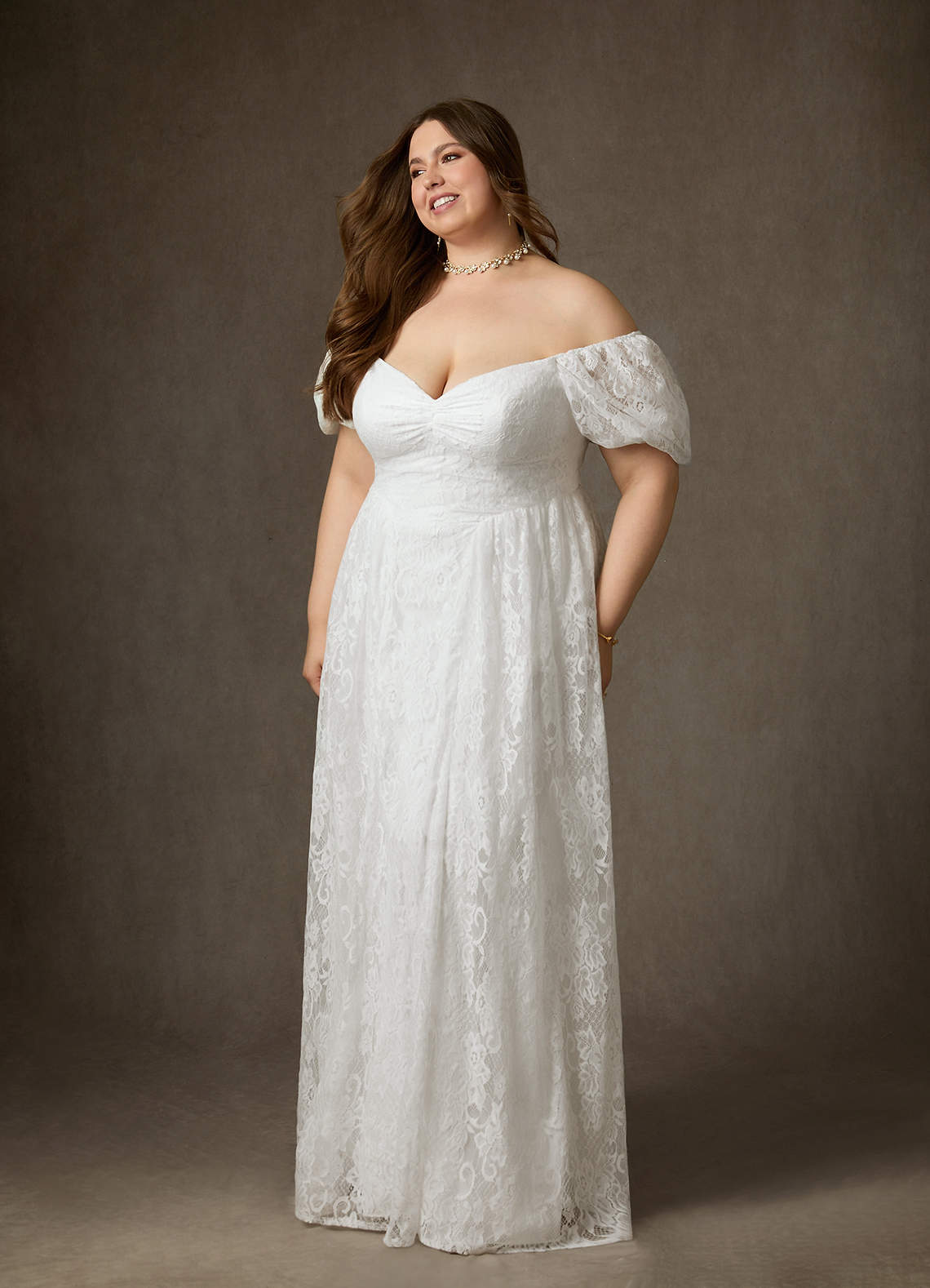 Diamond White A-Line Sweetheart Neckline Lace Dress