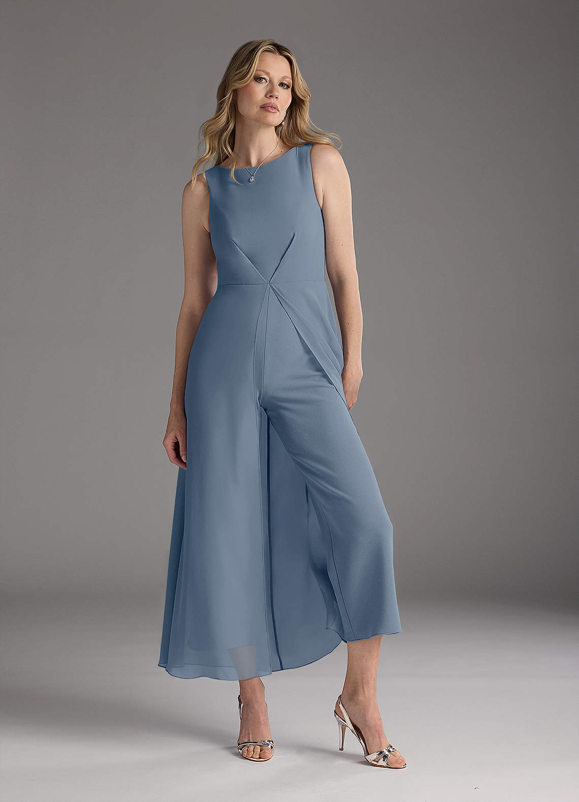 Twilight Jumpsuit/Pantsuit Pleated Stretch Crepe Dress
