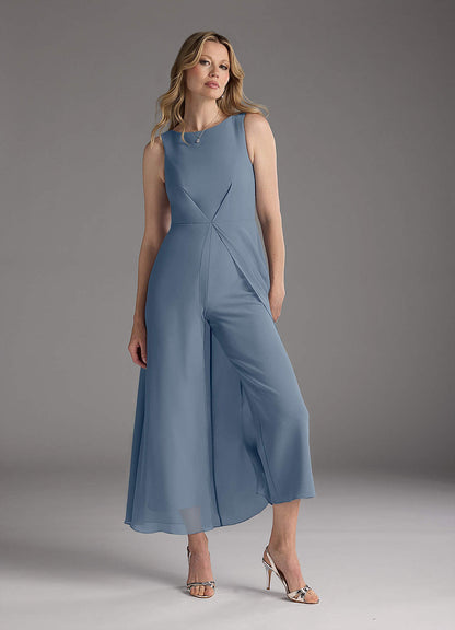 Twilight Jumpsuit/Pantsuit Pleated Stretch Crepe Dress