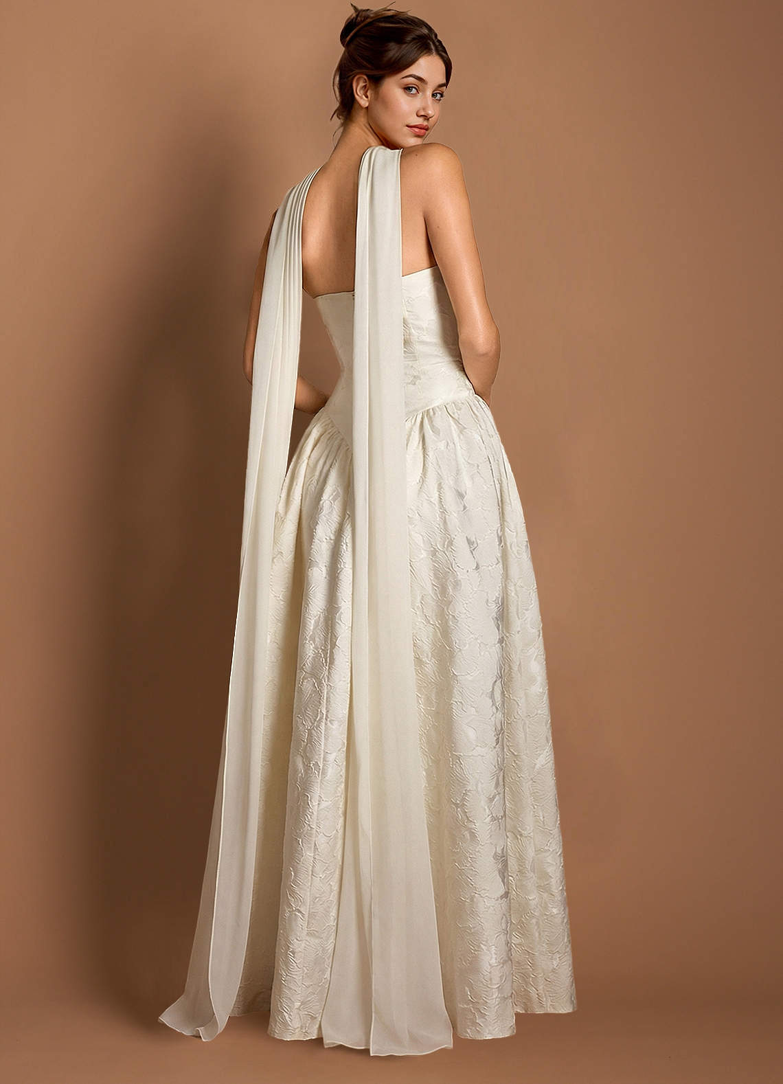 Astra French White Maxi Dress