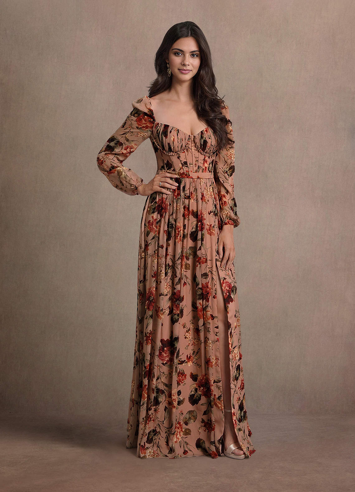 Karla Mauve Multi Maxi Dress