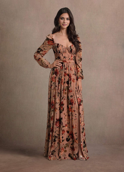 Karla Mauve Multi Maxi Dress