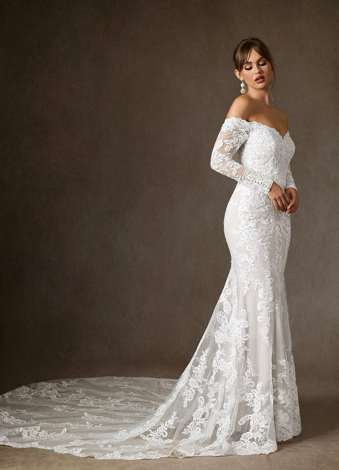 Diamond White Mermaid Sequins Tulle Dress