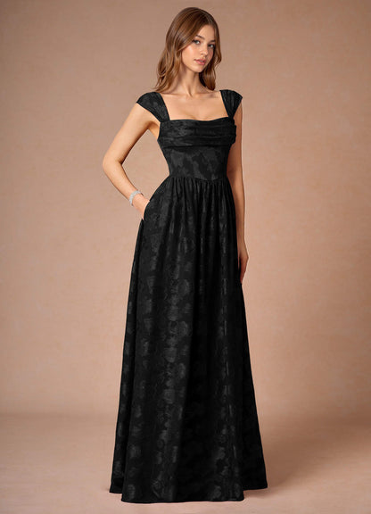 Briar Black Modest Prom Dress