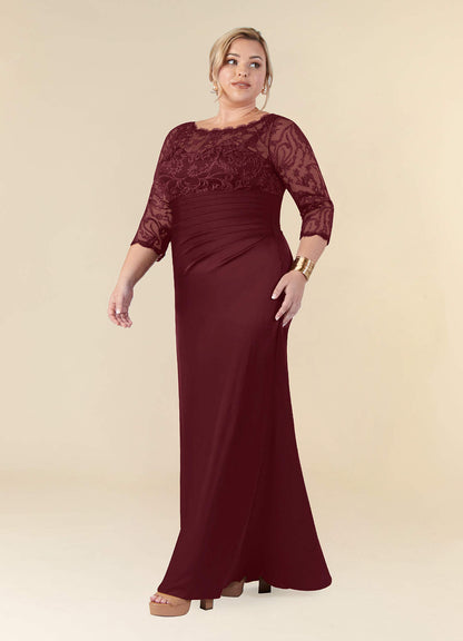 Cabernet Mermaid Lace Dress