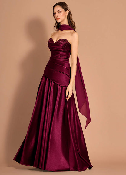 Veylith Wine Maxi Dress