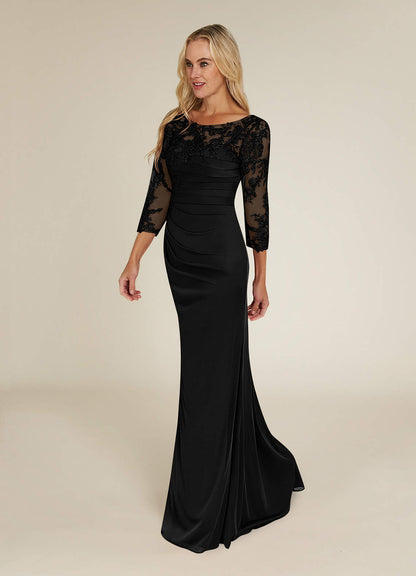 Black Sheath Scoop Lace Lace Dress