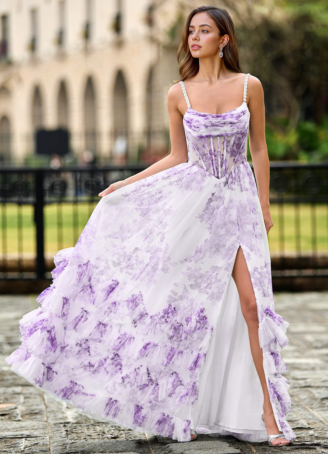 Pomeappy Purple Tulle Prom Dress