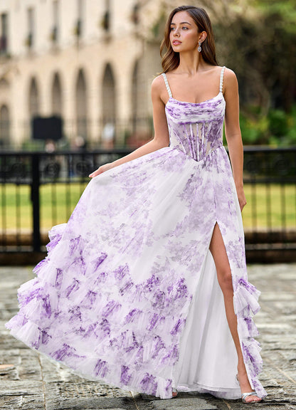 Pomeappy Purple Tulle Prom Dress