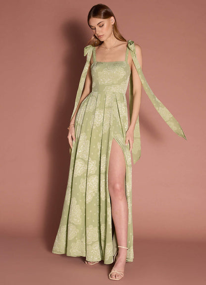 Anesa Celadon Bow Maxi Dress