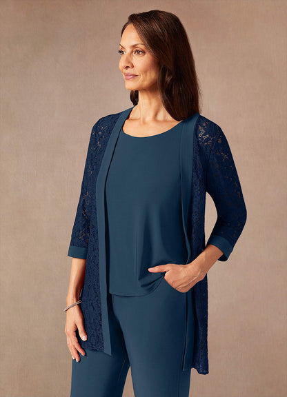 Dark Navy Neptune Jumpsuit/Pantsuit Lace Dress
