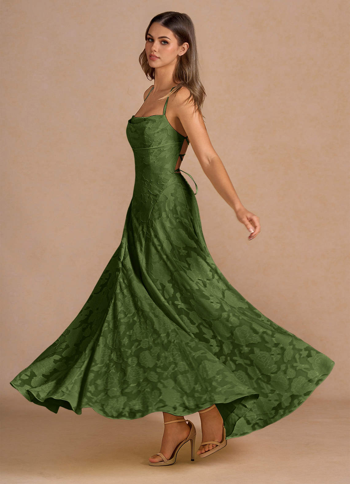 Marlo Olive Corset Prom Dress