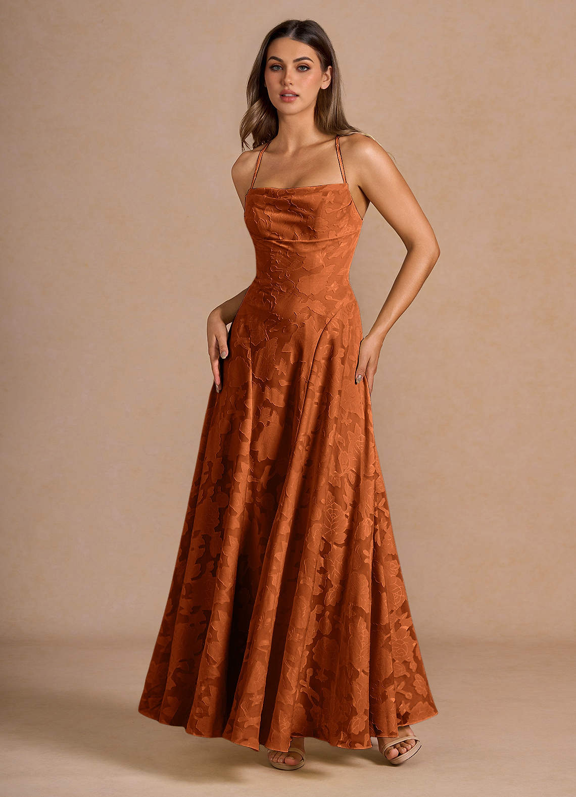 Irelia Rust Maxi Dress  Dress