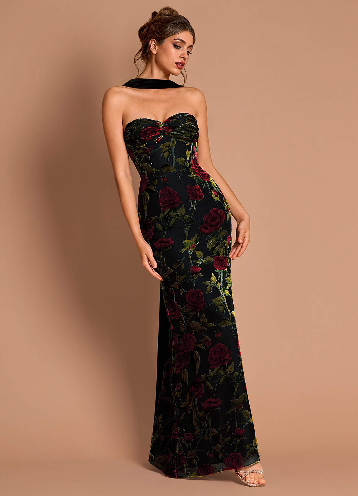 Delyth Black Multi Maxi Dress
