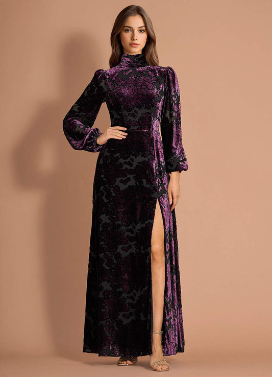 Brisella Black Amethyst Maxi Dress