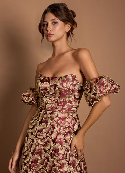 Eowyn Wine Maxi Dress  Dress