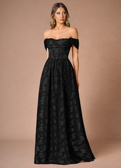 Hazel Black Pleated Maxi Dress  Dress