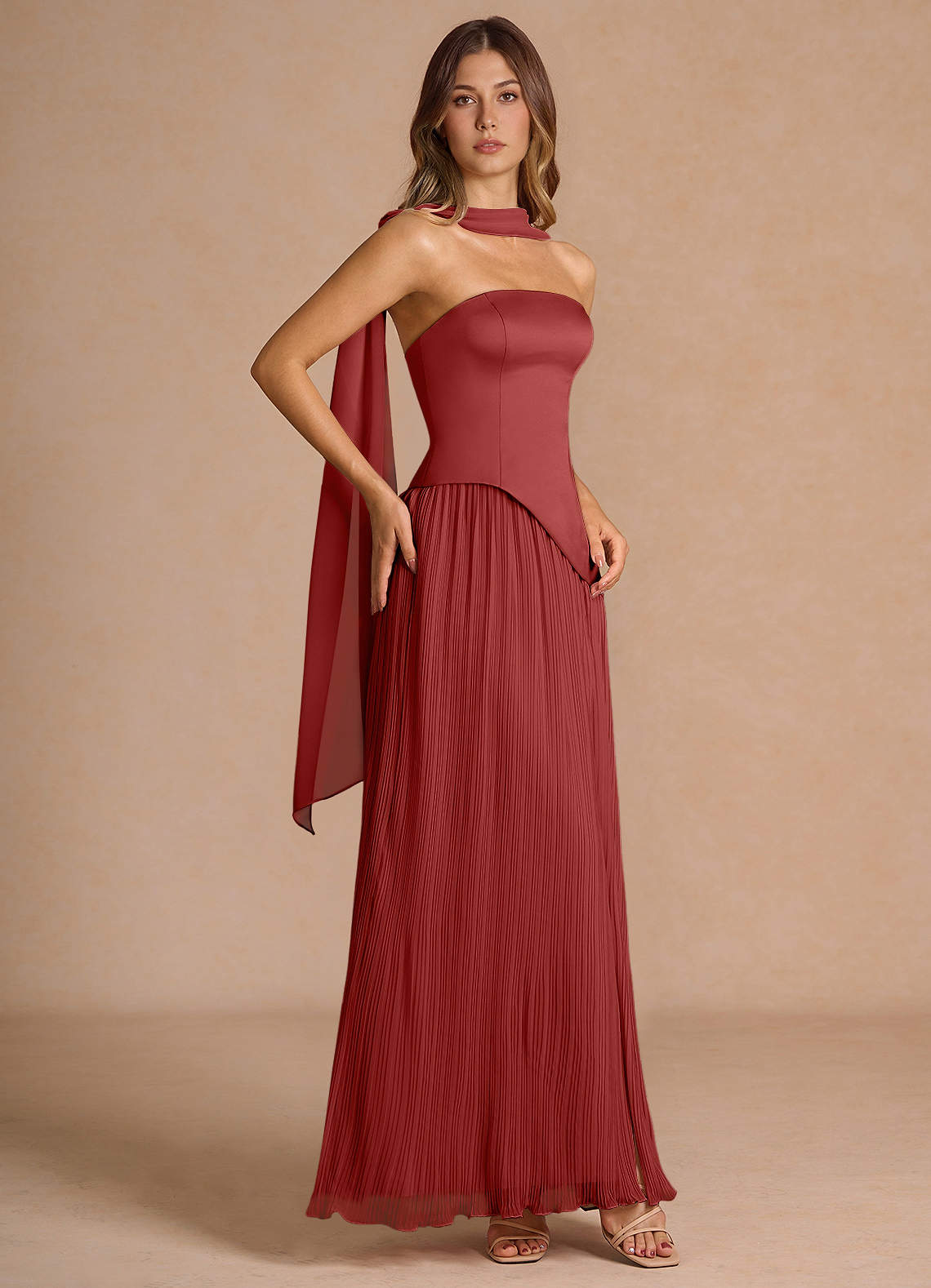 Tierney Terracotta Maxi Dress