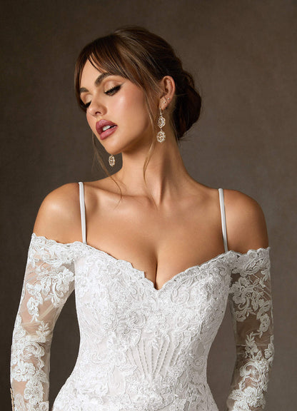 Diamond White Mermaid Sequins Tulle Dress