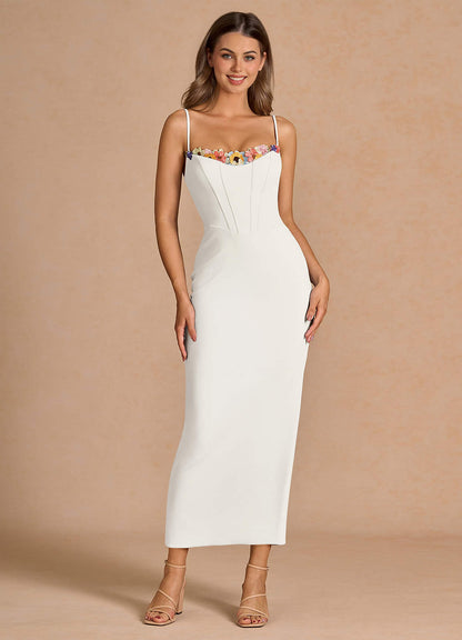 Liliah White Maxi Dress  Dress