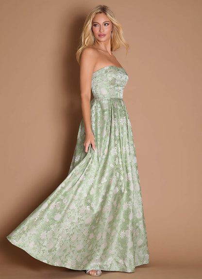 Wanda Mint Frost Gown  Dress