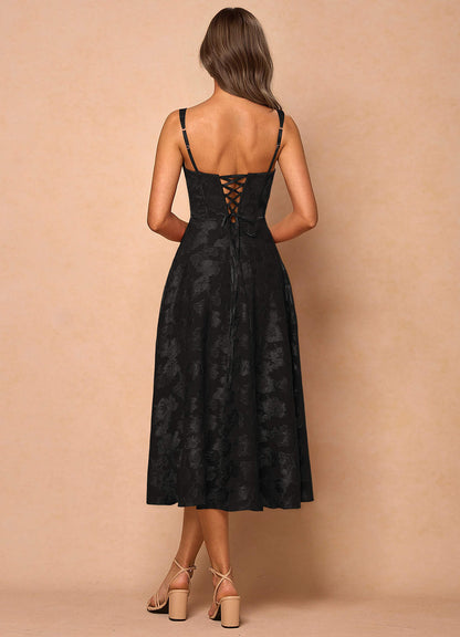 Sylvie Black Midi Dress  Dress