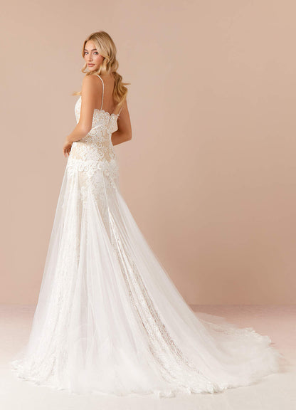 Diamond White Champagne Sheath Sequins Tulle Dress