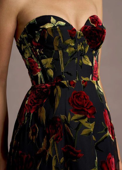 Zerina Black Multi Midi Dress  Dress