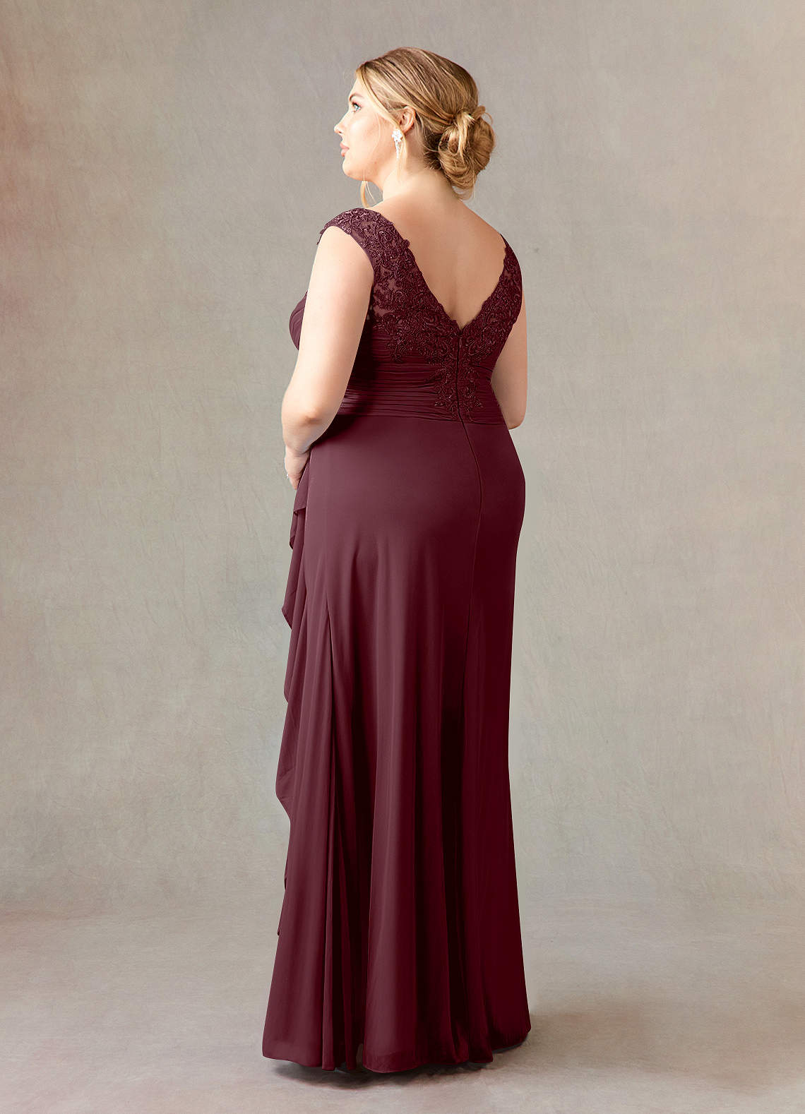 Cabernet A-Line Sweetheart Neckline Pleated Mesh Dress