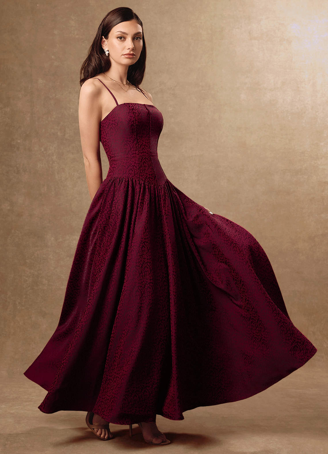 Alice Maroon Maxi Dress  Dress
