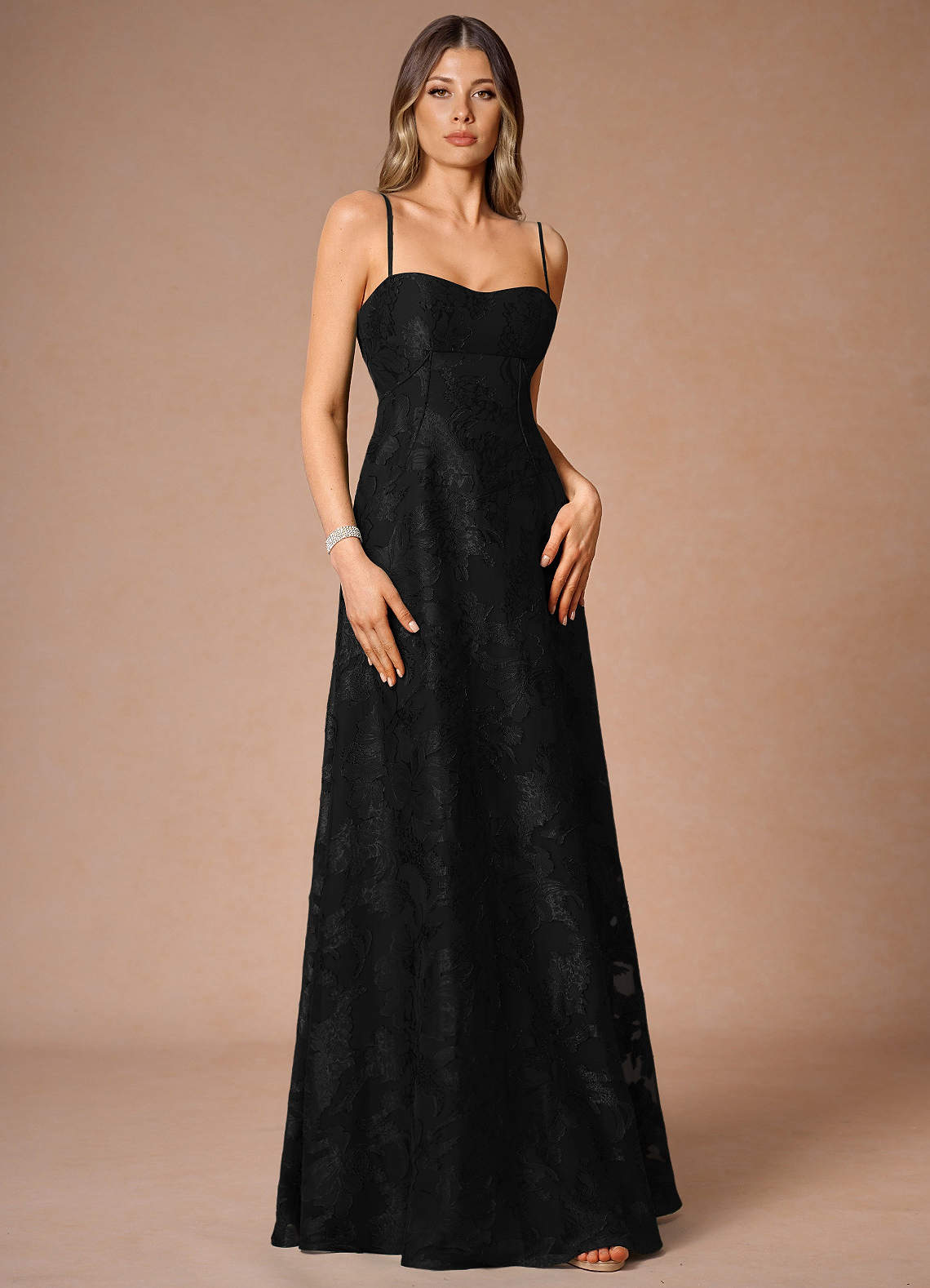 Hollis Black Lace Back Maxi Dress
