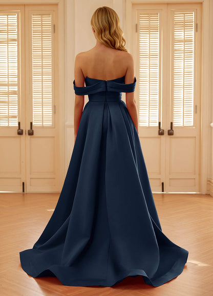 Seraphinaie Dark Navy A-Line Prom Dress