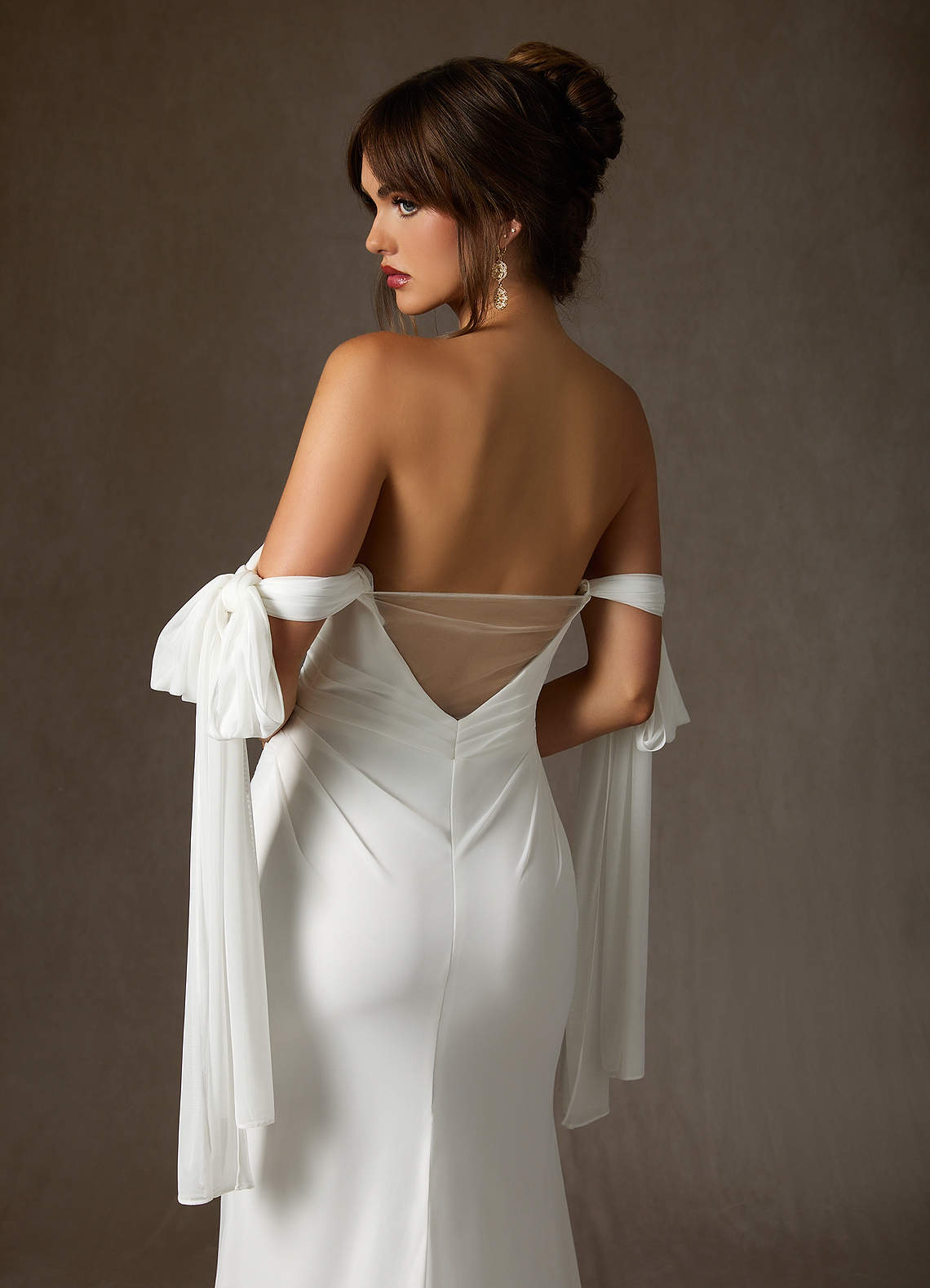 Diamond White Sheath Mesh Dress