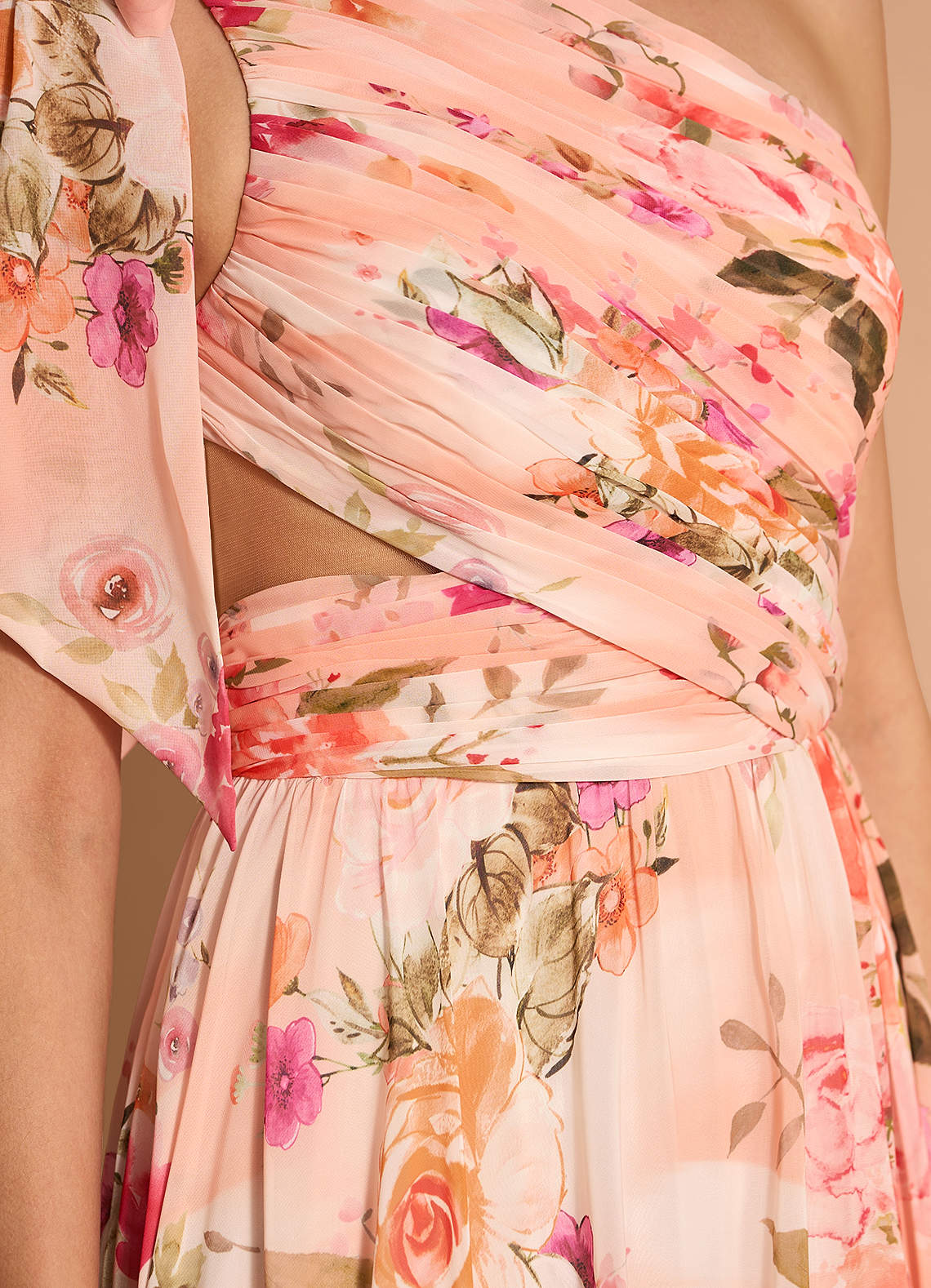 Liliana Abstract Bouquet Floral Maxi Dress