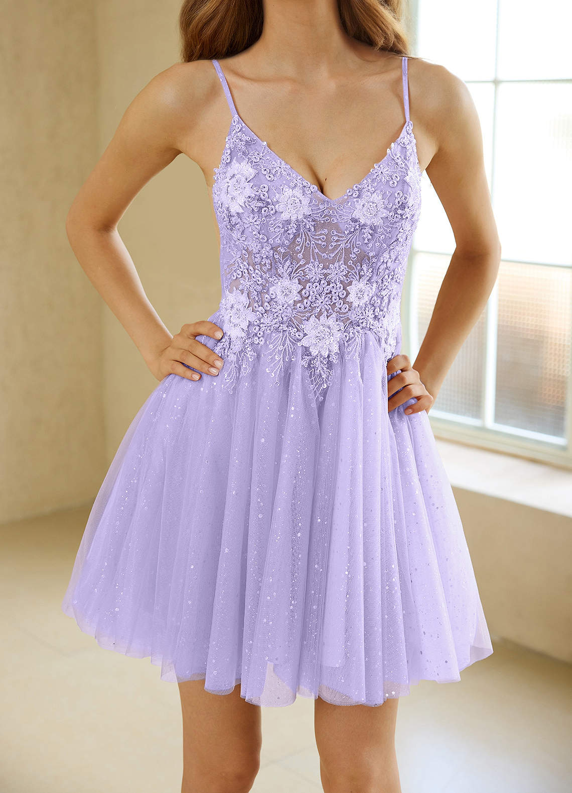 Shimira Purple Mini Dress  Dress